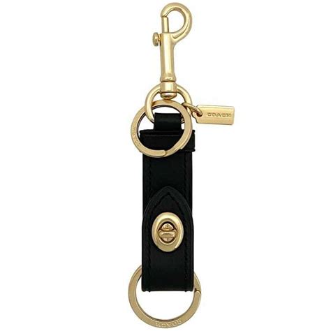 coach leather key ring|best men's coach keychain.